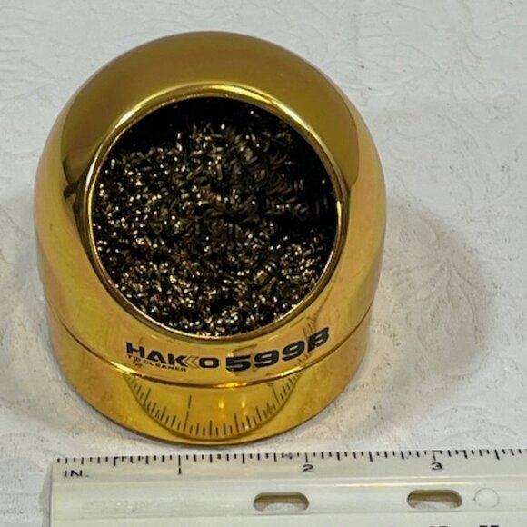 Hakko Gold 599B Soldering Wire Tip Cleaner & Holder 3" - Picture 8 of 8